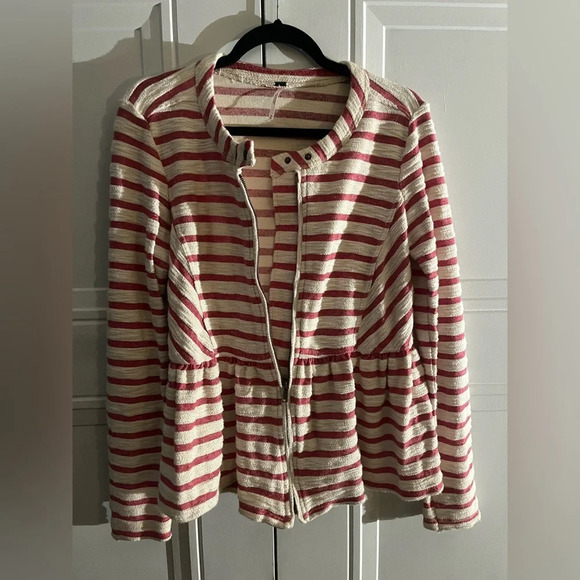 Free People Striped Peplum Jacket - Picture 6 of 6